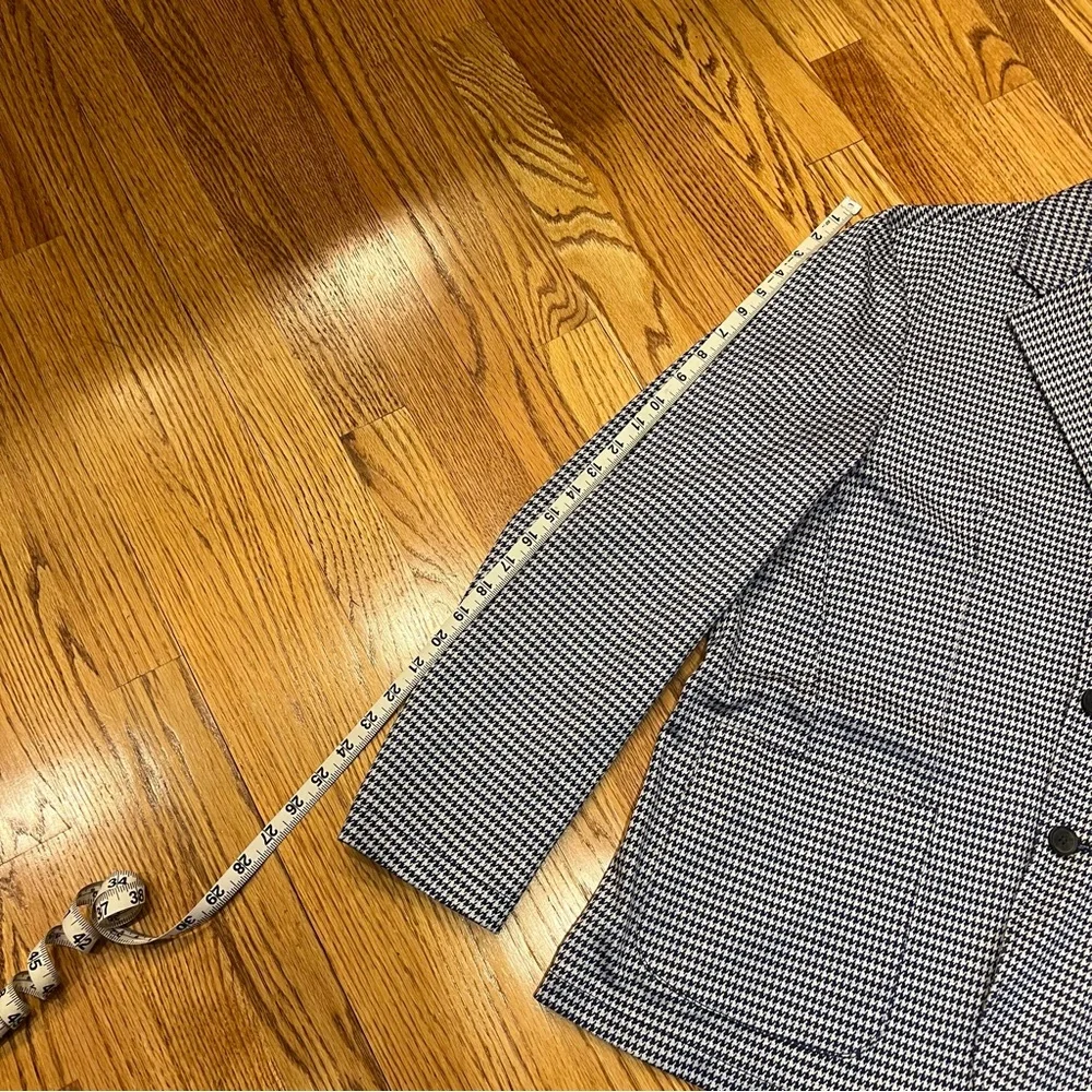 NWOT Emanuel Berg Deconstructed Shirt Jacket 52 Houndstooth Blue Navy Men’s